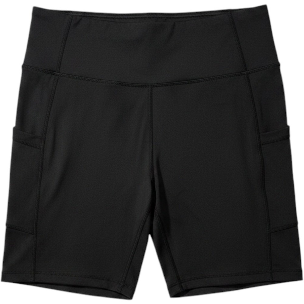 Baleaf Womens Black High Waisted Biker Shorts with Pockets Size L Athletic Yoga